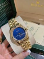High Quality Replica Rolex Datejust Gold 316 stainless steel strap Different Colors Face Dial Different Diamond Colors Ceramic Bezel Lady Watch 31*12mm